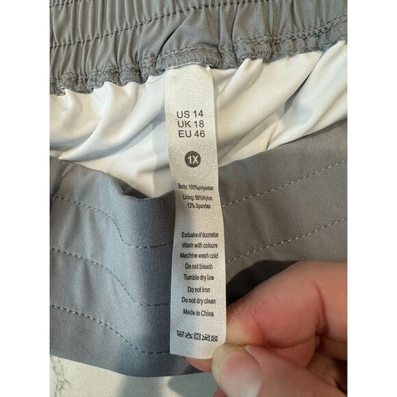 NWT MCEDAR Running Athletic Shorts Gray Women's Size 14 - Picture 5 of 5